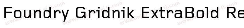 Foundry Gridnik ExtraBold Regular字体转换